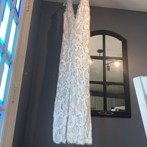 XS White/cream floral lace jumper